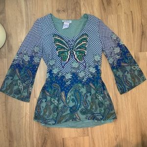 Fully lined butterfly top. Perfect condition.